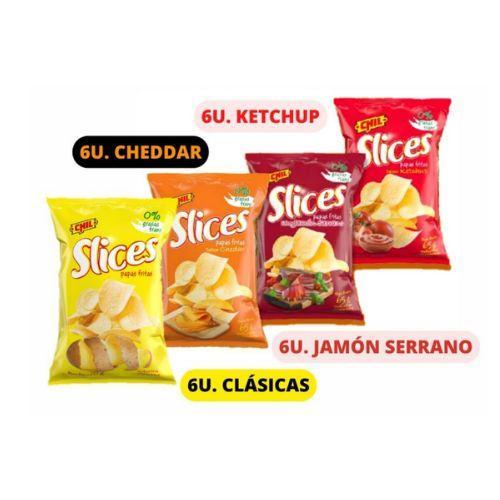 Papas Fritas SLICES Surtido x 24u. (65-70grs) 6u. x Sabor